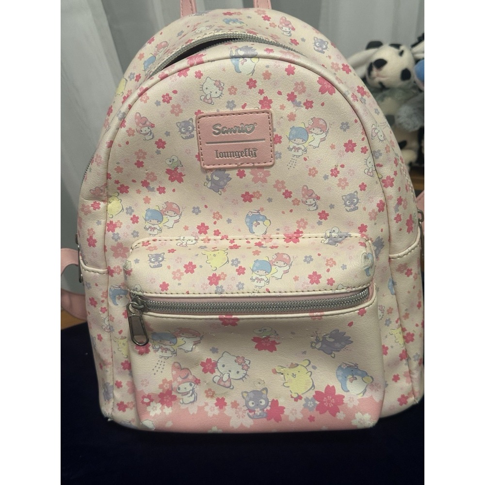 Sanrio Loungefly Cherry Blossom Mini Backpack Hello Kitty My Melody Cinnamoroll